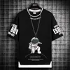 T-shirts pour hommes Mode T-shirts pour hommes Style coréen Streetwear à manches courtes Imprimer Tops Tees Hommes Casual Harajuku Vêtements Graphiques ShirtsM