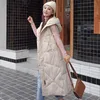 Gilet da donna 2022 Parka caldo da donna Cappotto X-Long Giacca invernale moda con cappuccio Casual Gilet in cotone spesso piumino Luci22