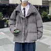 Masculino masculino de casaco de inverno parkas masculino gordo de goleto de gola de gola de gola de algodão espessada tendência coreana de moda casual Casual