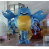 Costumes de mascotte de crabe bleu de Performance tenues de personnage de dessin animé de noël costume de fête d'anniversaire Halloween tenue de plein air costume