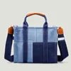 Femmes toile fourre-tout Denim mode Patchwork dames sacs à main marque concepteur printemps femme sac à bandoulière Shopper grands sacs à bandoulière 220507