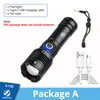 16 Core XHP160 High Power Power Power LED Torch Torch Lantern Aluminy Aluminy Clupoy Tractical Flashliptible مصابيح الصيد القابلة للتكبير