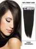 Tape On Skin Straight Indian Hair Weft Remy Tape In/On Human