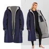 Costume da bagno da donna Impermeabile da surf Cambia veste Cappotto da esterno Giacca in lana d'agnello Mantello con cappuccio Spiaggia Surf Fodera per piscina Giacca a vento Impermeabile UnisexWo