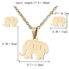 Rostfritt stål smycken uppsättningar kronskalle fjäril elefant hjärta hänge halsband örhänge för kvinnor mode smycken