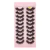 Hand Made Reusable Russian Strip False Eyelashes Extensions D Curved Multilayer Thick Curly Mink Fake Lashes Eyes Makeup Easy to Wear DHL