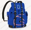 حقيبة ظهر M21104 M20554 كريستوفر X رجالي M59662 Starry Sky Blue Designer Backpack Wallet Eclipse Reverse سعة كبيرة حقيبة سفر حقيبة قماش جلد