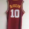 XFLSP NCAA 1 Nick Young 10 Derozan USC Southern California College Basketball Wears University Shirt Stitched Jersey Toppkvalitet