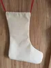 DIY Sublimation Blank Bags Printing Linen Stockings Christmas Decoration Socks Halloween Advertising Drawstring Sock Santa Sack Large Gift Personalized 2023