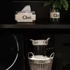 Designer Tissue Boxes Fashion Classic Transparent Tissue Box Decoration Designers Lettter Garbage Can For Restaurant Sitting Room Bedroom