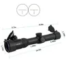 Visionking 1.25-5x26 Rifle Scope IR Jacht 30 mm Drie-pins Riflescope Goede kwaliteit Air Soft Lot