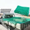 Bilarrangör Mesh Cargo Net Strong Heavy Pickup Truck Trailer Dumpster Extend täcker takbagagsnät med 15 st hooksf