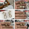 Wholesale Women Designer Dangle Earrings Girls Ladies Fashion Famous Letter Accessories Luxury Pearl And Diamond Earring Jewelry