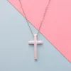 Luxe GOUD ZILVER Zwart Titanium Stalen Kruis Hanger Ketting voor Mannen Vrouwen Cross Chain Mode-sieraden Cadeau