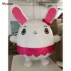 Costume della bambola della mascotte Costume gonfiabile del coniglio di Pasqua e costume di Halloween Personalizza per 1,6 m a 1.75m Adulti Mascot Bunny Mascot Co