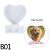 Decoração de festa Love Heart Drop Glue Po quadro quadrado epóxi Silicone Mold Diy Handicrafts Home Crafts Desktop Ornament