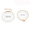Korean Simple Flower Charm OT Buckle Bracelets for Women Trendy Metal Beaded Imitation Pearls Bracelet Fashion Jewelry Gift