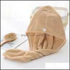 Handdoek Home Textiles Garden LL Microfiber Quick Dry Douch Hair Caps Magic Super absorberende drogende tulband Wrap Hat Dhizy