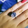 Arrivals Luxury Oval Pink Silver Color Rings For Women Wedding Engagement Finger Jewelry Unique Personalized Gift 220728