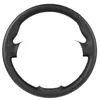 스티어링 휠 커버 Solaris Verna I20 2008-2012 Accent Black Leather Braid Wheelsteering Coverssteering 용 맞춤형 DIY 자동차 커버
