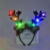 Iluminação criativa Christmas Antlers Toys de férias para a cabeça com sinos de faixa de origem da cabeça de animais A25 A25