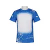 NEU!!! Sublimation gebleichte Hemden Partybevorzugung Wärmeübertragung Blanko-Bleichhemd Polyester-T-Shirts US-Männer Frauen Partyzubehör 2022