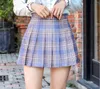 Korean Fashion Pleated Mini Skirts Womens 2022 Summer High Waist Kawaii Pink Black Plaid Skirt Harajuku Skirt Mujer Faldas