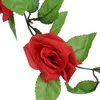 Fleurs décoratives Couronnes Faux Rose Plantes De Vigne Fleur Artificielle Maison Jardin Artisanat Art Romantique De Mariage Chaîne Partie Arch DecorDecorativ