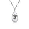 Cremation Memorial Water drop Ashes Keepsake Urns Pendant Necklace for urn Necklaces Jewelry Gifts-Tribute to Beloved Pets