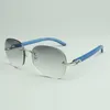 Sunglasses 4193829 with 58mm lens and blue natural wood legs