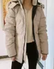 Kış kadın jacksts ceket moda hoold ile gerçek kurt kürk kadın jackte ceket kombinasyon parkalar kış aylarında sıcak tut parka doudoune