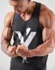 Big y Men kulturystyka Tops Tops Gym Trening Fitness Bawełniany rękawowy koszula Running Ubrania Letnia kamizelka 220623