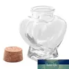 Bütün 1pc Mini Clear Cork Stopper Kalp Cam Şişeler Takı Boncukları Şişe Kavanozları Konteynerler Küçük Dilek Şişeleri EJ120226Z9436002