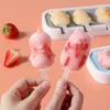 Cavities Animal Silicone PP Molds Box Ice Cream Reusable Pop Maker Mold Ice Popsicle With Lid and Stick DIY Kitchen Tools MJ0592