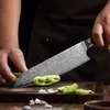 8 tum kök knivar damascus stål kock kniv klavare bröd parning kniv japansk santoku bollverktyg paring kniv matlagningsverktyg