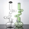 Unieke grote glazen bong hoge rigs 5 mm dikke glazen waterleidingen Water bekergang 18 mm vrouwelijke gewricht met kom diffuus downstem