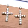 Dungle avizesi uzun retro elmas küpeleri kadınlar için metal renkli kristal damla lüks parlak jewelrydangle250'ler