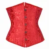 Waist and Abdominal Shapewear Women Gothic Sexy Satin Underbust Corset Bustier Cincher Slimming Body Shaper Corselete Lingerie Plu9202208