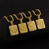 DHL SHIP Chains Colar de ouro 14k para mulheres Celi / Saijia Diamond 26 letras indiferença feminina pingente quadrado inglês corrente de clavícula