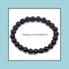 Fios de miçangas Bracelets charme de joias yin e yang pedra natural reiki de 8mm Chakra de cristal Energia para homens homens Lucky Yoga Bracelet Drop De