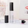 Verpackungsflaschen 5 ml Lipgloss-Behälter Leere quadratische Röhre Make-up-Lippenölbehälter Kunststoffröhren Schwarze Rose