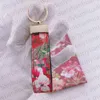 Keychain de designer Chave de fivela de fivela dos amantes da marca de couro feita à mão Flores coloridas de abelha -cobra Saco de Moda Pingente Acessórios de Moda