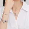 Nouveaux breloques et bracelets en argent sterling 925 ciel étoilé astronaute étoiles lune perles Fit Pandora bracelet bracelet femmes bricolage faisant des bijoux cadeau avec boîte d'origine