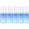 5ml Gradient Glass Bottle Roll On Empty Perfume Essential Oil Bottles with Metal Ball Roller Container Cosmetic Packaging