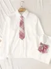 JMPRS White Women School Shirts Fashion JK Preppy Style Spring Japan Långärmad flickor Skjorta Harajuku Slitte Ladies Tops 220513