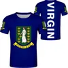 British Virgin Island T-Shirt P o Nation Black Flag DIY College-Kleidung Free Print Custom Jersey Casual Short 220615