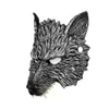 Máscara de lobo 3D de Halloween Máscaras de fiesta Cosplay Máscara de lobo de terror Accesorios de decoración para fiesta de Halloween GC1412262n