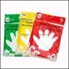 Disposable Gloves Kitchen Supplies Kitchen Dining Bar Home Garden Ll 100Pcs Set Food Plastic Restaur Dh5Yi