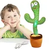 Dancing Cactus 120 Song Ser Talking Usb Battery Voice Repele Plush Cactu Dançarino Toy Talk Toys Byled Toys For Kids Gift 220628