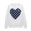 Sudaderas con capucha de diseño Patrón de corazón Mujer Sudaderas para hombre Suéter Camisas de felpa Sudadera con cuello redondo para hombre Sudadera con capucha Negro Blanco Azul